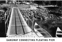 photo of gangway connecting floating
pier