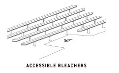 illustration of accessible
bleachers