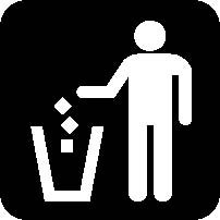 Trash and recycling receptacles icon