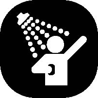 Outdoor rinsing shower icon