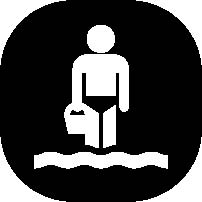 Beach access route icon.