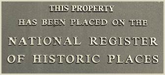 Historic designation plaque: 