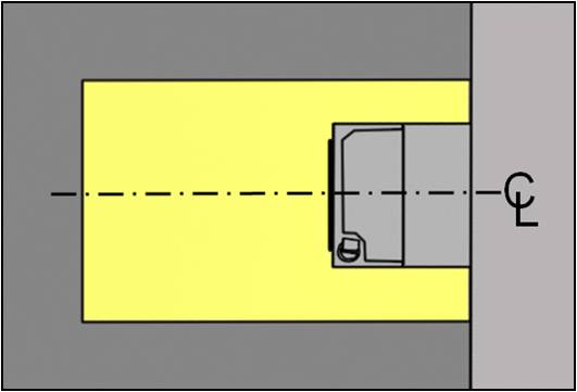 Clear floor space shown in plan view centered at drinking fountain