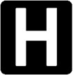 Hospital symbol ("H")