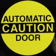 Label: "Automatic Door -- Caution"
