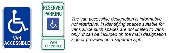 Sign with International Symbol of Accessibility and term 