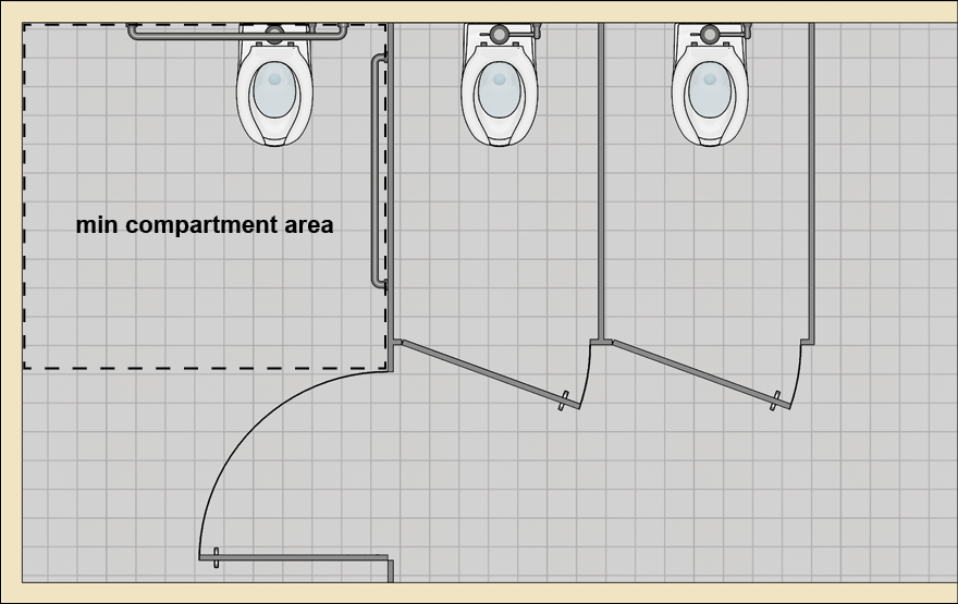 ibc restroom travel distance