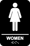 women's room sign