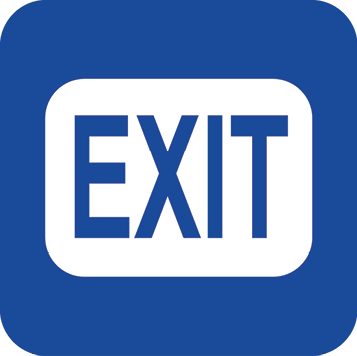 exit sign icon