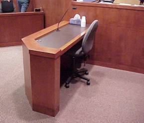 Court Reporter's Station level with well