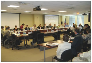photo of board meeting in conference space