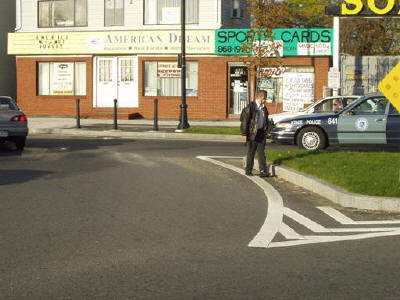 Figure 3  Pedestrian with cognitive disability crossing in roadway