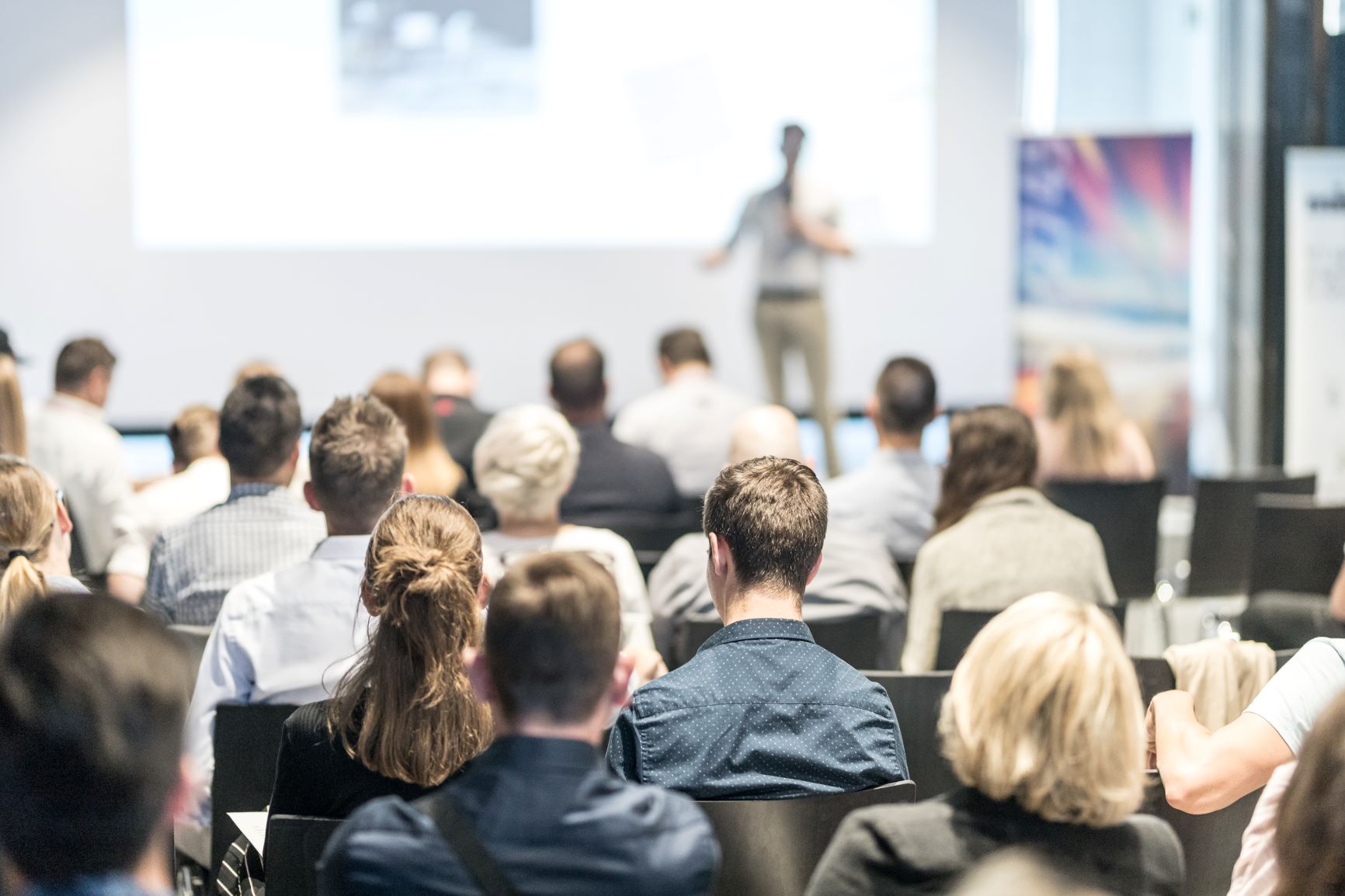 Audience watching presentation