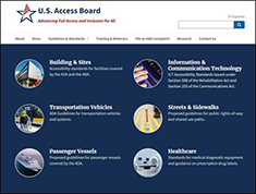 Screenshot of the Board's new home page
