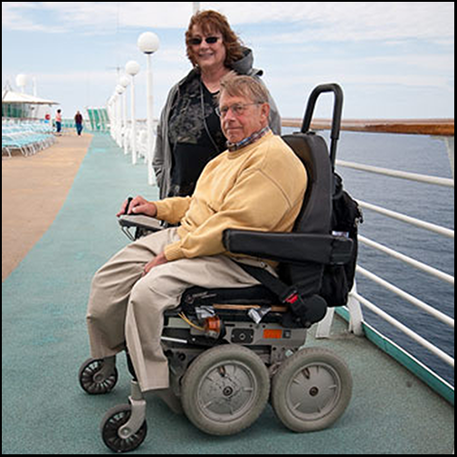 Larry and Maggie on cruise ship